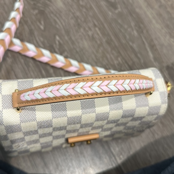 RARE Louis Vuitton Damier Azur Braided Croisette Rose - Picture 10 of 15
